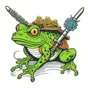 samurai frog tattoo design idea