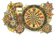 simon whitlock special edition darts tattoo design idea