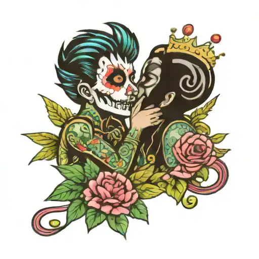 kiss land tattoo design idea