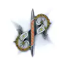 double edged dagger tattoo design idea