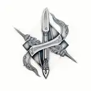 double edged dagger tattoo design idea