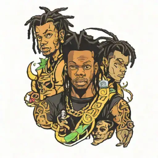 denzel curry walkin tattoo design idea