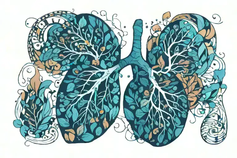 Lungs tattoo design idea