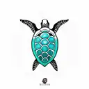sea turtle  tattoo design idea