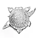 sea turtle  tattoo design idea