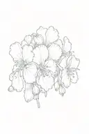 geranium flowers tattoo design idea