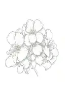geranium flowers tattoo design idea