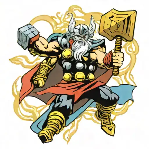 thor and cratos tattoo design idea
