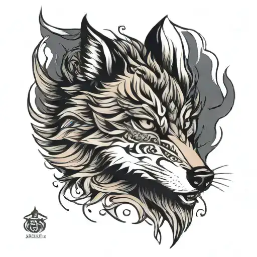 Fierce wolf's eye line appearing to be coming through skin  tattoo design idea