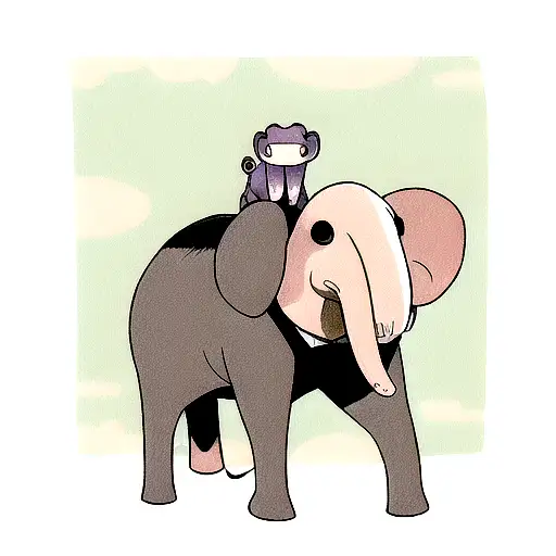 Elephant tattoo design idea