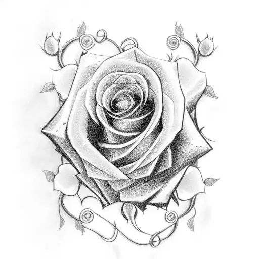 chandelier beads with roses tattoo design idea
