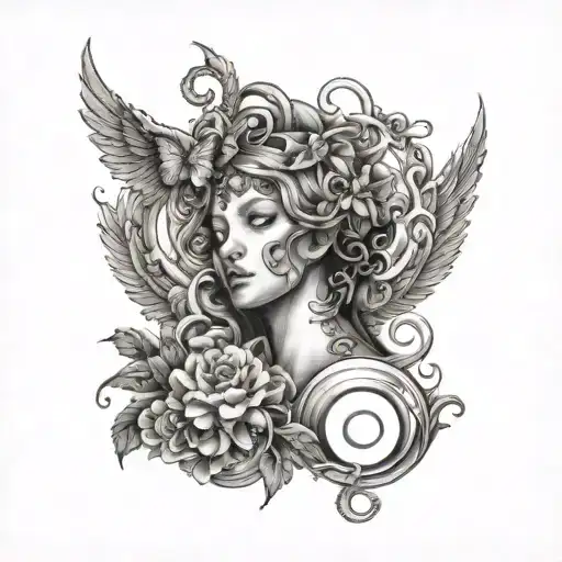 libera, virgo, cancer, tarous and aries  tattoo design idea