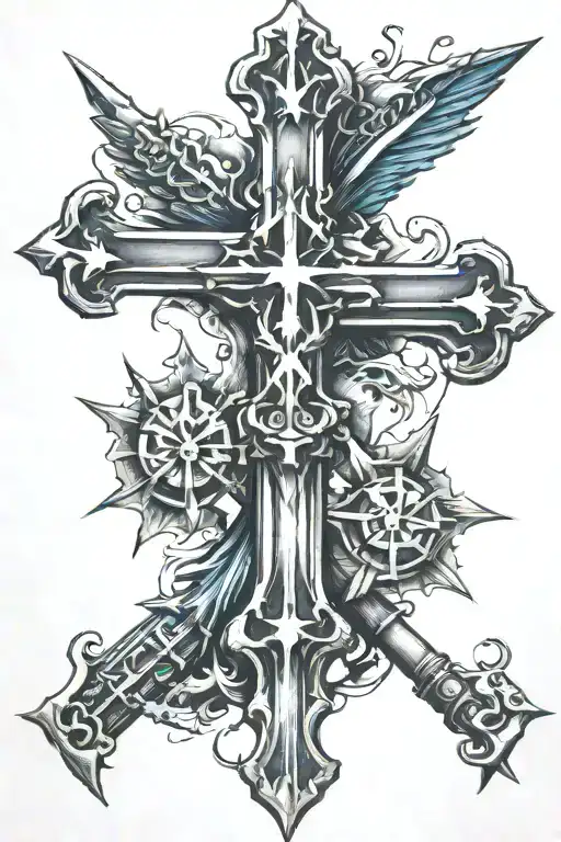 battlefield cross   tattoo design idea