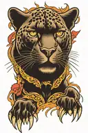 Panther full body tattoo design idea