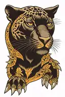 Panther full body tattoo design idea