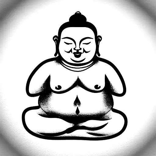 fat Buddha  tattoo design idea