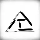 brothers triangle small simple geometric tattoo design idea