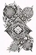 geometric design incorporating tattoo design idea