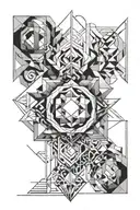 geometric design incorporating tattoo design idea