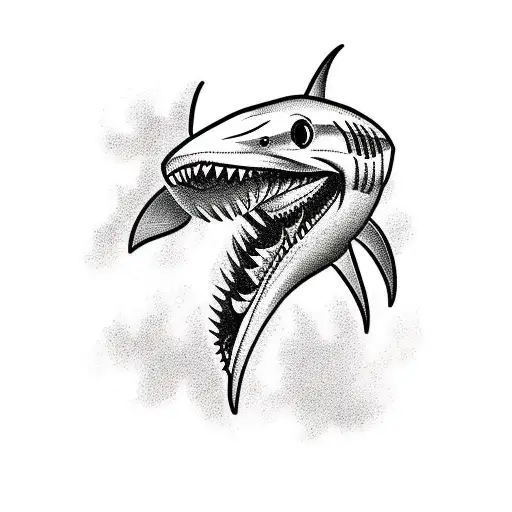 mako shark tattoo design idea