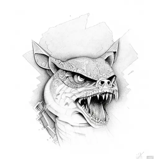 rip cross  tattoo design idea