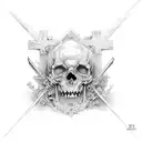 rip cross  tattoo design idea