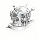 rip cross  tattoo design idea
