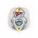 rolling stone lips tattoo design idea