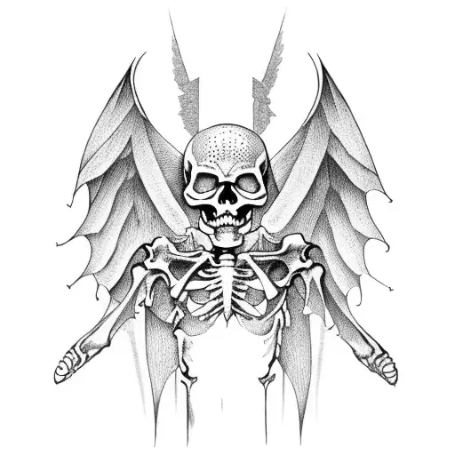 1500 Skull Wings Tattoo Illustrations RoyaltyFree Vector Graphics   Clip Art  iStock