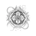 A retro cassette tape surrounded by blooming flowers tattoo design idea