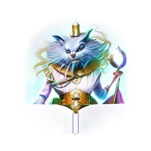 Magical creature from Magic the Gathering in an Alice in Wonderland setting tattoo design idea