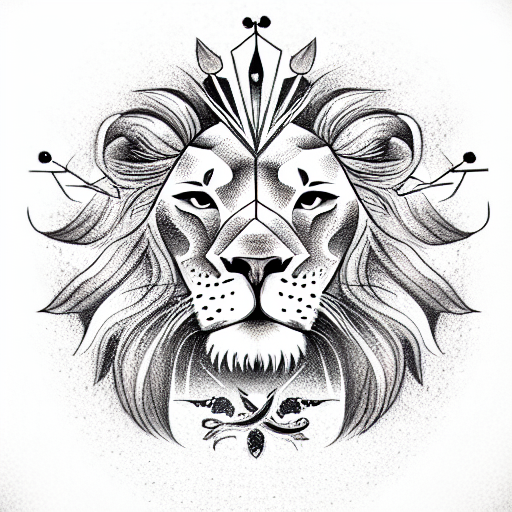 Ethnic Hand Drawing Head of Lion Wearing a Crown Totem  Tattoo Design  Use for Print Posters Tshirts Vector Illustration Stock Vector   Illustration of pattern drawing 62975675