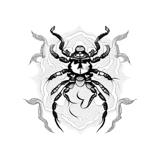scorpion, flowers, dragons,  tattoo design idea