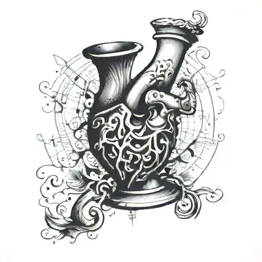 A realistic depiction of a candlestick chart forming a heart shape, symbolizing the passion for forex trading tattoo design idea