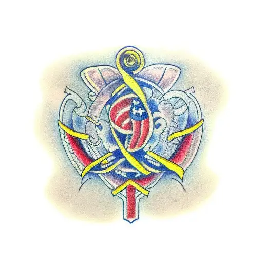 cross with scales  tattoo design idea