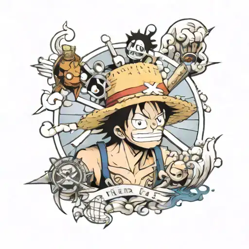 One piece tattoo design idea
