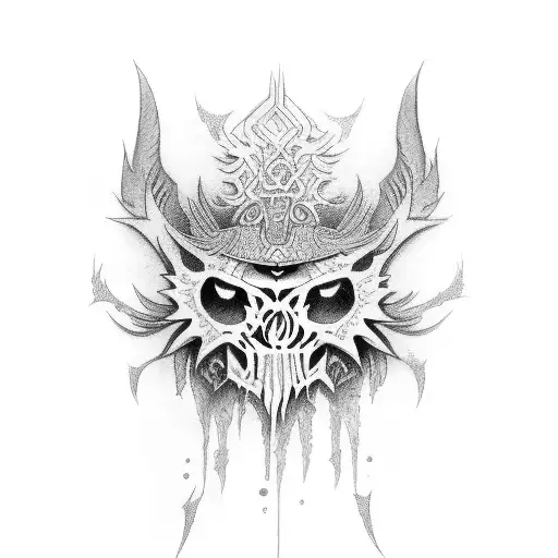 espada oriental tattoo design idea