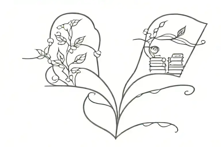 Book love literature tattoo design idea