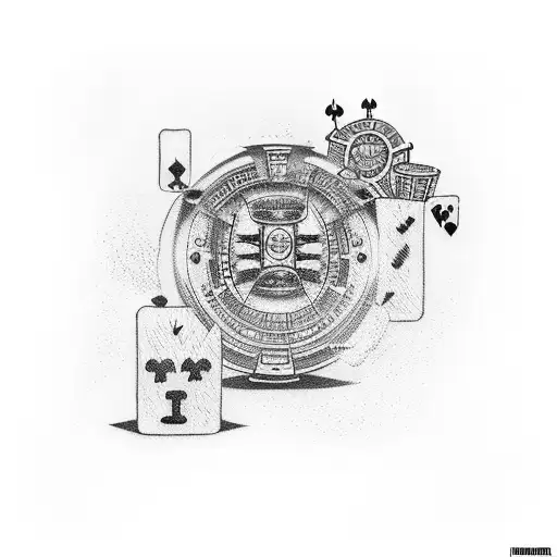 slot machine, 777, jackpot tattoo design idea