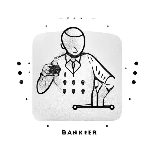 Bartender logo with Numbers and rose tattoo design idea