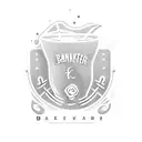 Bartender logo with Numbers and rose tattoo design idea