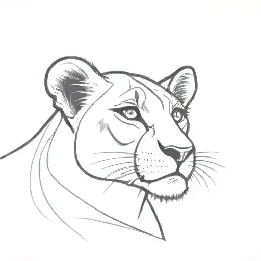 realistic sketch of nala from the lion king tattoo design idea