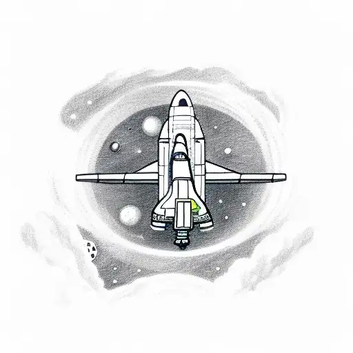 space shuttle  starting tattoo design idea