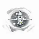 space shuttle  starting tattoo design idea