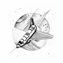 space shuttle  tattoo design idea