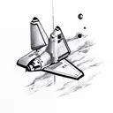 space shuttle  tattoo design idea