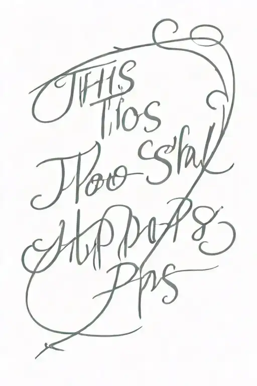 this too shall pass tattoo design idea