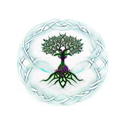 Celtic Knot Tree of Life tattoo design idea