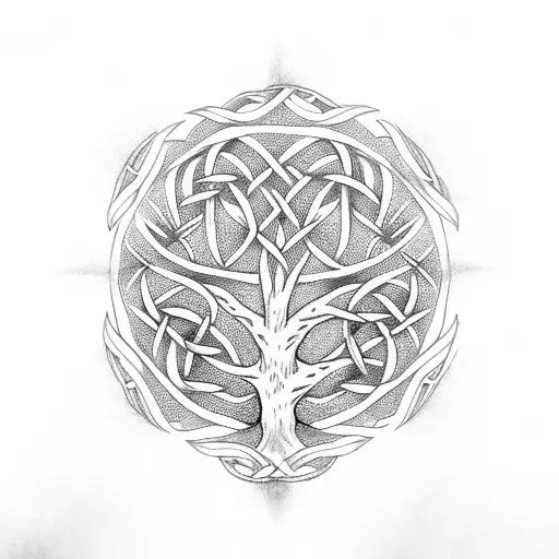 celtic Tree of Life tattoo design idea