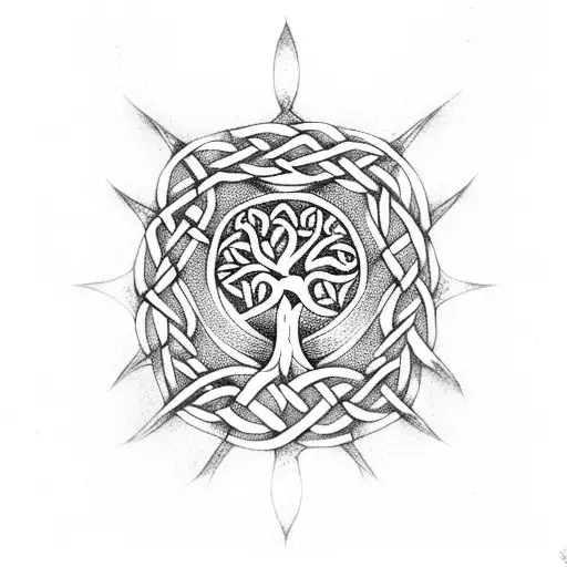 Celtic Knot Tree of Life tattoo design idea